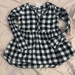 Black and White Flannel Tunic